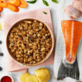 Naturo uGI TROFI SKuLOu Grain Free me Solomo, Kotopoulo, Laxanika kai Frouta 390gr